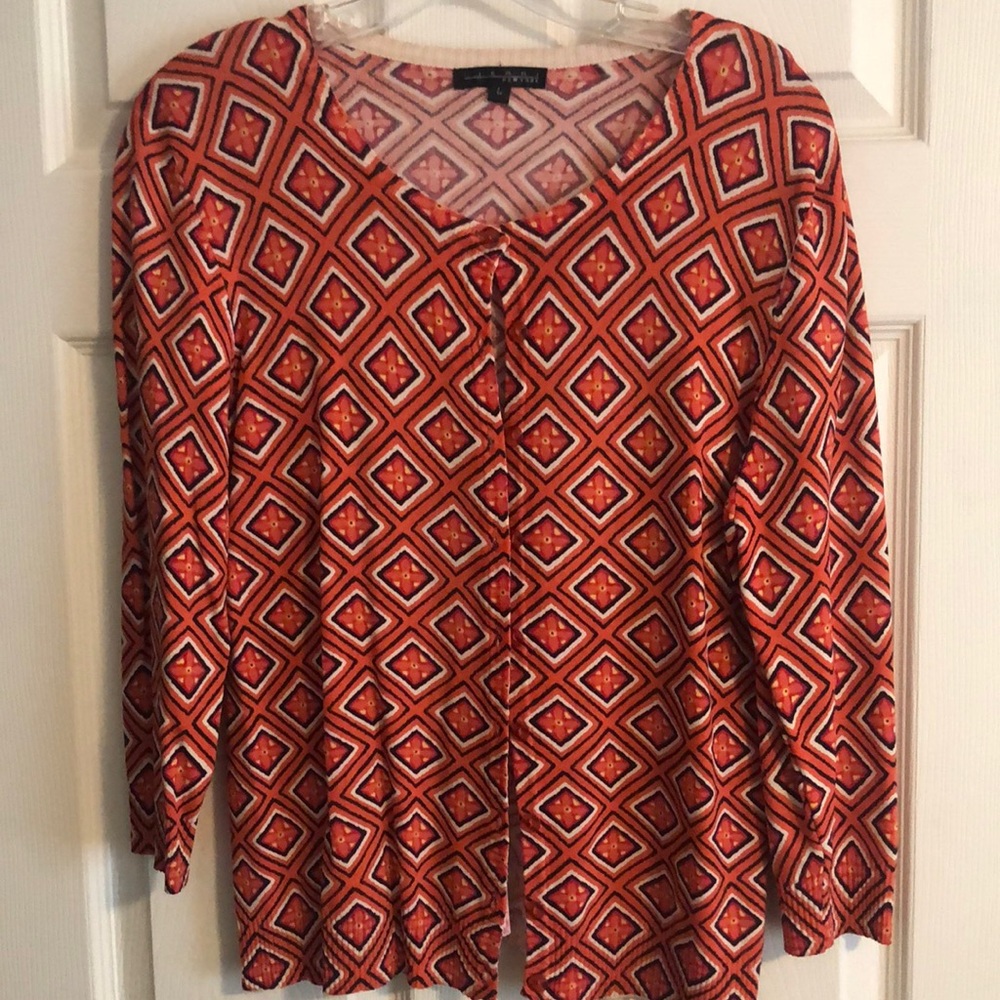 Pierre NY Orange Cardigan